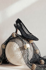 BEATRIZ - Black Resille Pumps