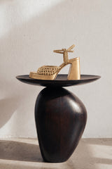 CHEYENNE - Gold Woven Leather Sandals