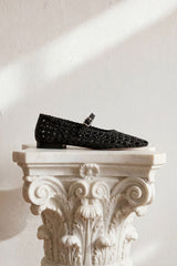 PARIS - Black Woven Leather Ballerina