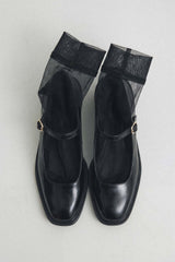 PENELOPE - Black Polished Leather Babies