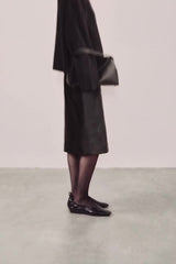 Souliers Martinez Mina black wrinkle patent leather ballerina worn video