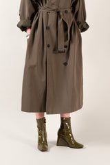 AKIRA - Dark Green Patent Leather Ankle Boots