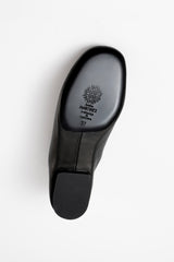 ALBA - Black Leather Laced Flat Shoes