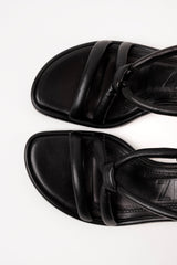 ALICANTE - Black Leather Sandals