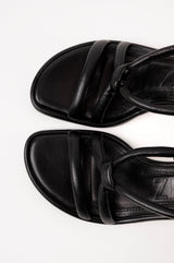 ALICANTE - Black Leather Sandals