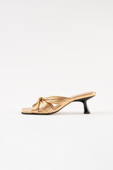 AMANDA - Gold Woven Leather Sandals
