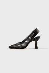 BEATRIZ - Escarpins en résille noire