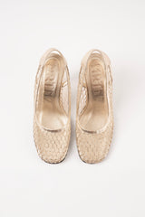 BEATRIZ - Gold Mesh Pumps