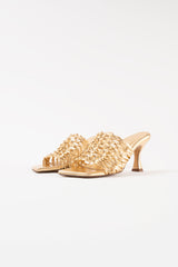 CABO - Gold Woven Leather Sandals