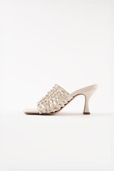 CABO - White Woven Leather Sandals