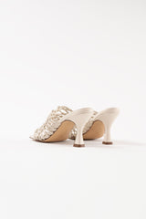 CABO - White Woven Leather Sandals