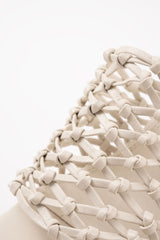 CABO - White Woven Leather Sandals