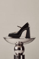 CASILDA - Black Leather Mary Jane Pumps