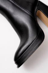 CHUECA - Black Leather Platform Boots