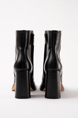 CHUECA - Black Leather Platform Boots