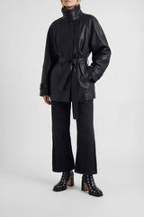 CHUECA - Black Leather With Studs Platform Boots