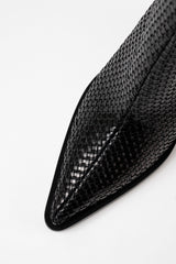COLORADO - Black Woven Leather Ankle Boots