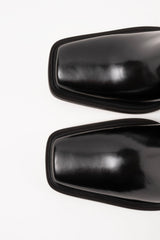 DALLAS - Black Polished Leather Ankle Boots