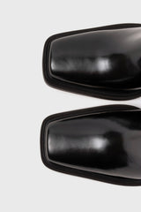 DALLAS - Black Leather Ankle Boots