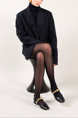 FLAMENCA - Black Leather Ballerina