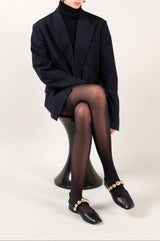 FLAMENCA - Black Leather Ballerina