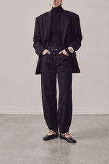 FLAMENCA - Black Leather Ballerina