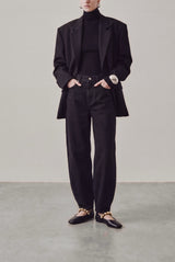 FLAMENCA - Black Leather Ballerina