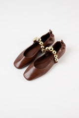 FLAMENCA - Dark Brown Leather Ballerina