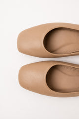 FLAMENCA - Light Brown Leather Ballerina