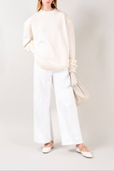 FLAMENCA - White Leather Ballerina