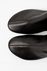 FLAVIA - Black Leather Ankle Boots