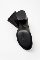 FLAVIA - Black Leather Ankle Boots