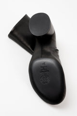 FLAVIA - Black Leather Ankle Boots