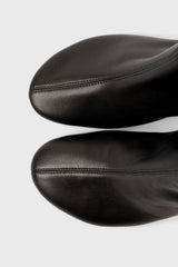 FLAVIA - Black Leather Ankle Boots