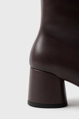 Flavia dark brown leather ankle boots - Souliers Martinez