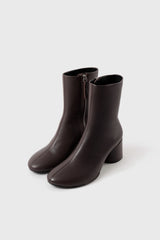 Flavia dark brown leather ankle boots - Souliers Martinez