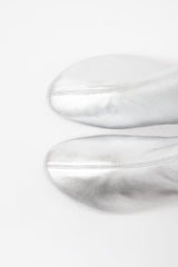 FLAVIA - Silver Leather Ankle Boots
