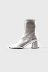 FLAVIA - Bottines en cuir argenté