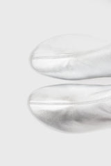 FLAVIA - Silver Leather Ankle Boots