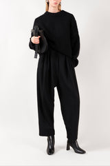 KAROL - Black Leather Ankle Boots