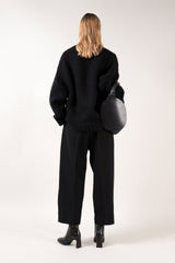 KAROL - Black Leather Ankle Boots