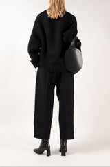 KAROL - Black Leather Ankle Boots