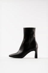 KAROL - Black Leather Ankle Boots