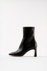 KAROL - Black Leather Ankle Boots