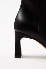 KAROL - Black Leather Ankle Boots