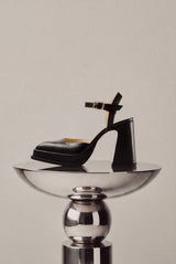 Malasana black leather platform pumps - Souliers Martinez