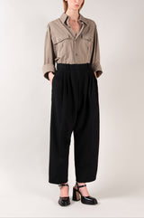 MALASANA - Black Leather Platform Pumps