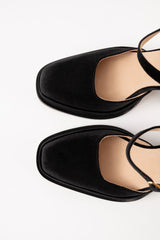MALASANA - Black Velvet Platform Pumps