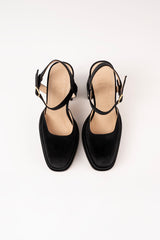 MALASANA - Black Velvet Platform Pumps