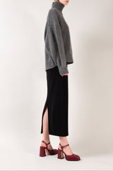 MALASANA - Burgundy Leather Platform Pumps